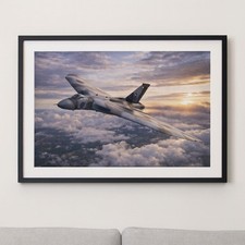 Listing image for Avro Vulcan RAF A4 Aviation Art Print – Cold War Bomber Wall Art
