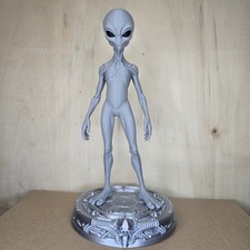 Listing image for grey alien figurine on a stand model Area 51 UFO space alien 24cm