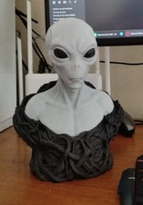 Listing image for Grey Alien Bust Sculpture –Sci-Fi Extraterrestrial Figure-Large Model-UK seller
