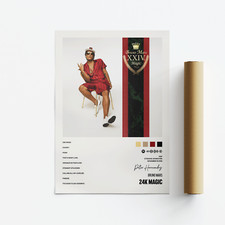 Listing image for Bruno Mars, 24K Magic, Album Art Poster, Print, Music, Tracklist